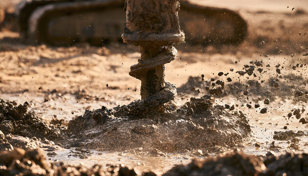 Earthwork is underway to create the foundation support