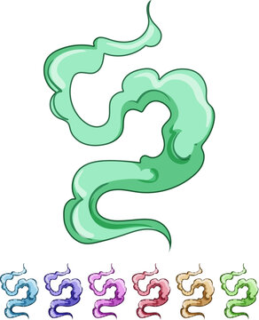 stink smell fart cartoon. unpleasant aroma, y nose, person model stink smell fart sign colorful illustration