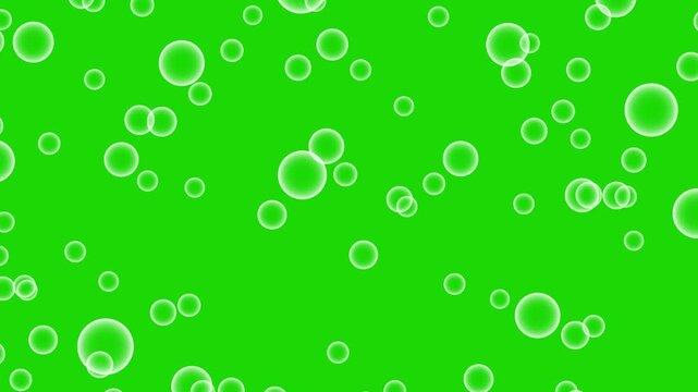 Floating Bubbles Chroma Key Effect, Soap Bubble Overlay Loop, Bubble Overlay Green Screen.