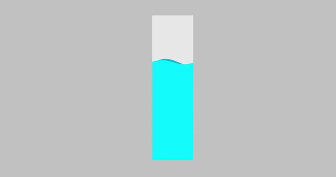 Bar graph chart waving element longest blue isolated. Business cartoon animation statistic economy metaphor business backrgound space with percentage visualisation presentation round element.
