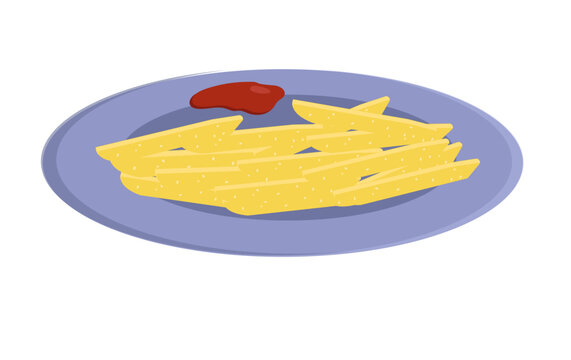 Homemade French Fries vector