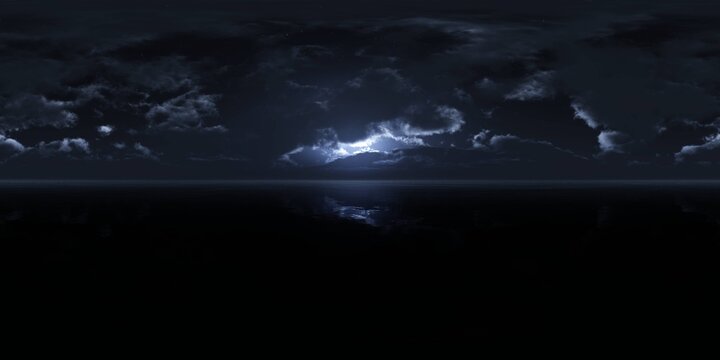 panorama of a stormy sea, HDRI, environment map , Round panorama, spherical panorama, equidistant projection, 360 high resolution panorama 
3d rendering,  