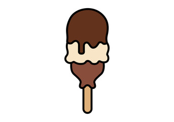 Helado de palo con cobertura de chocolate