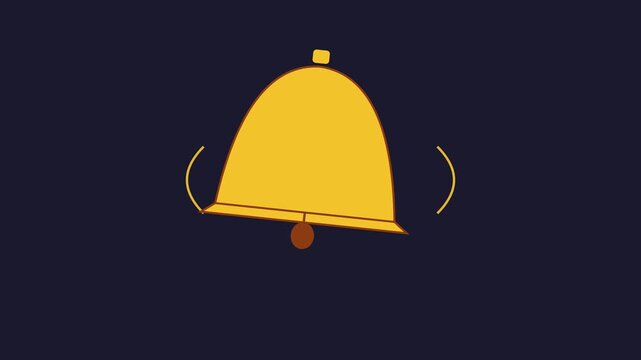 Animated notification bell swinging for social media alerts and ui animation