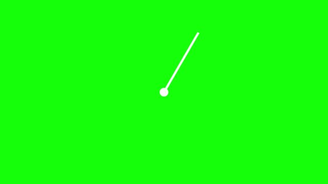 Clock longer hand seconds arm only greenbox isolated. Cartoon counter clock parts one minute. Put your minute where you want. Simple and very useful animation for illustrating time of any process. 
