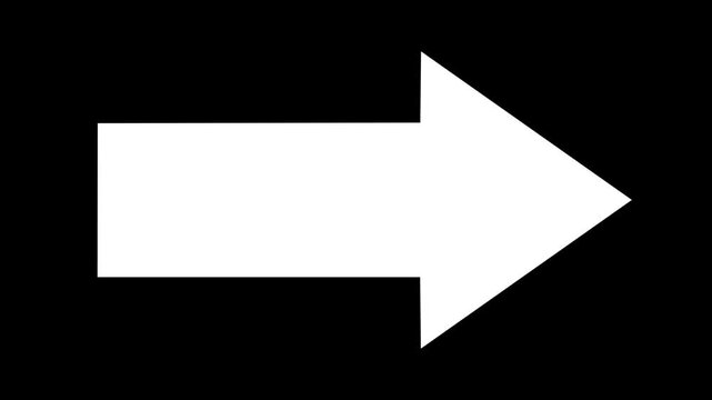 Arrow pointing Left to Right animation. Download sign . arrow button icon or swipe-Left to Right arrow signal arrow icon animation. road arrow sing 4k video.
