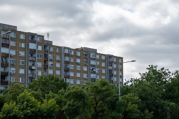 Soviet Era Apartment Block in Budapest Residential District © Daniel