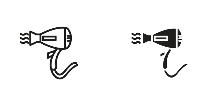 Blow dryer icon Design Illustrations. editable web icons