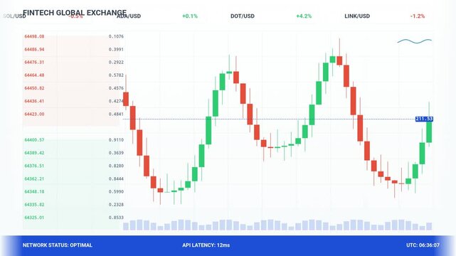 Fintech Crypto Exchange Chart