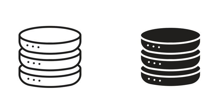 Cylinder database icon Design Illustrations. editable web icons