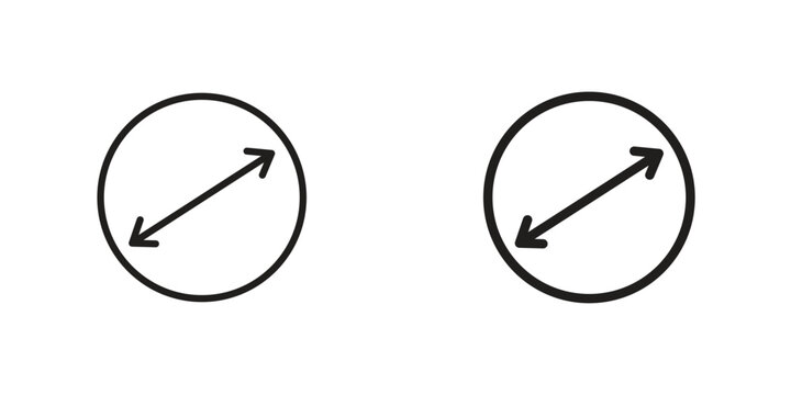 Diameter icon Design Illustrations. editable web icons