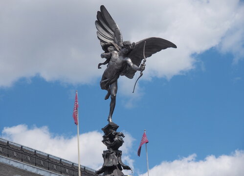 Eros statue in Picadilly circus London, uk