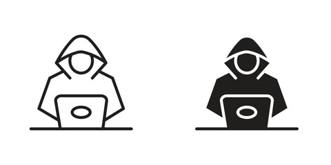 Hacker icon Design Illustrations. editable web icons © neelam