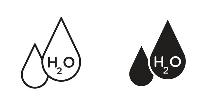 H2o icon Design Illustrations. editable web icons