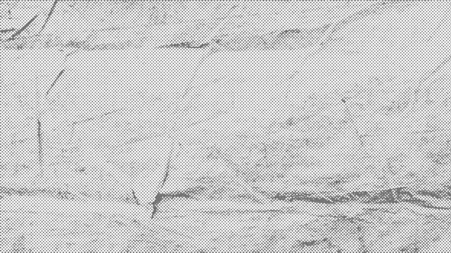 Animated White Halftone Dot Grunge Texture Background Overlay Loop.Vintage paper style motion graphic with abstract gray halftone pattern and noise grain effect. 4k animation video