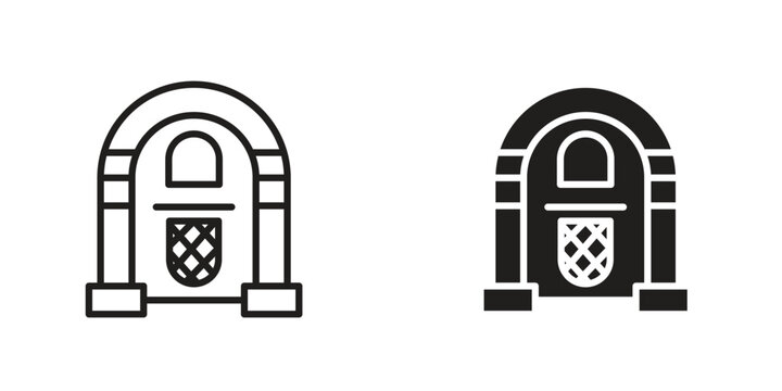 Jukebox icon Design Illustrations. editable web icons