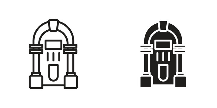 Jukebox icon Design Illustrations. editable web icons