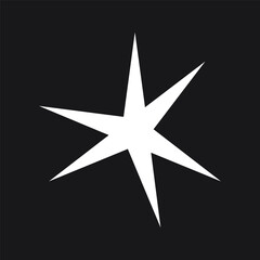 Obraz premium Geometric sparkle star icon vector design element.