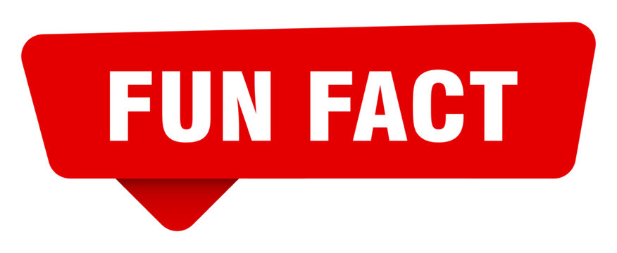 fun fact red sticker isolated on transpatent background. fun fact sign