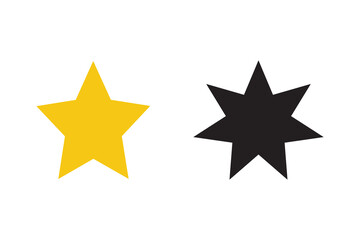 Fototapeta premium The icon has golden stars for evaluating the service. On a white background. Vector illustration.