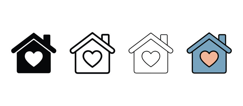 House with heart  home sweet heart  love house  heart home  house icon  heart icon