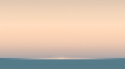 Obraz premium Soft Gradient Sunset Over Calm Sea Horizon