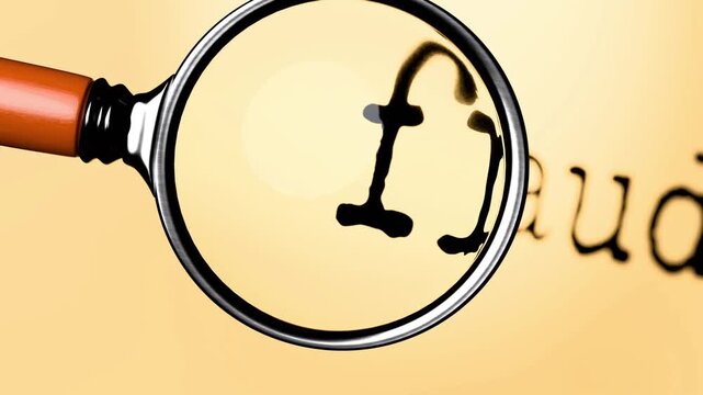 Fraud under close examination. Focusing on Fraud, analyzing it, taking a closer look. Concentrating on Fraud, reviewing it, searching for answers