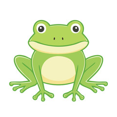Fototapeta premium Cute cartoon frog illustration