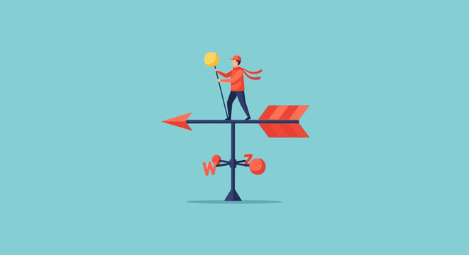 Balancing on a Weather Vane with Confidence and Success.