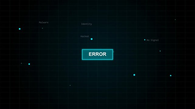 Digital System Failure Error Message on Futuristic Interface