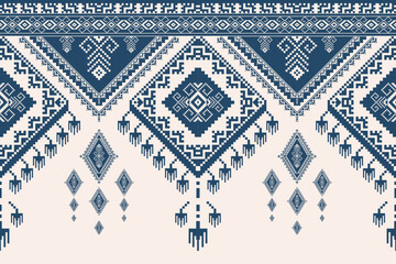 Ethnic geometric pattern, abstract native seamless pattern, ethnic traditional American Aztec tribal. Seamless vector ethnic pattern in boho style design for fabric, textile print, curtain, seamless b © Umpa 