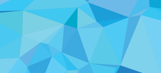 Obraz premium vector abstract irregular polygon background - triangle low poly pattern - cerulean blue turquoise color