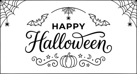 Halloween vector seamless pattern. Happy halloween greeting card design © Ragia