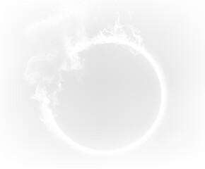 White Cosmic Energy Ring with Glowing Vapor Halo PNG © Василий Куриленко