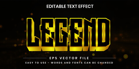 Legend Gold Metallic 3D Luxury Editable Text Effect © Raka
