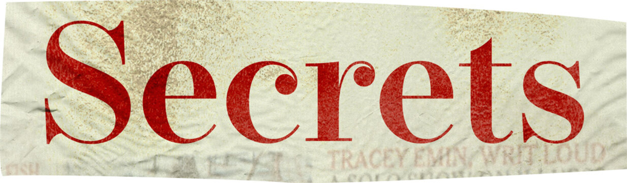 Secret &ndash; Modern Magazine & Tabloid Collage Typography clipping cutout Art