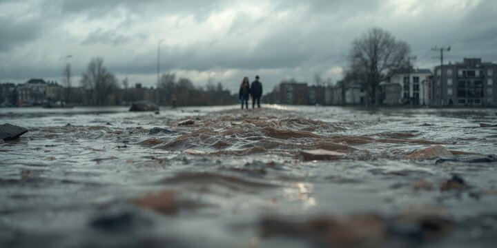 Flooding event leads to impassable road and halted commute