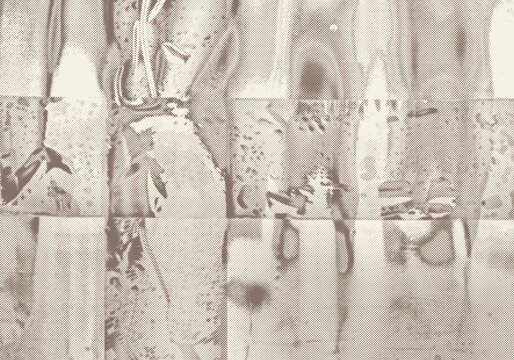Aged newspaper halftone abstract dotted background and texture