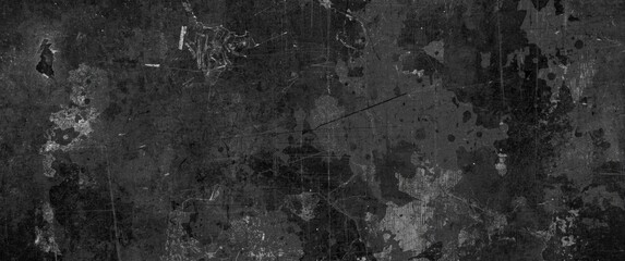 Fototapeta premium Abstract black and gray textured background with scratches