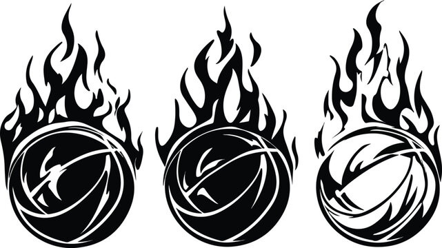 Tribal tattoo design set black and white vector illustration with tribal symbols, floral leaf butterfly fire flame elements, icon style pattern logo decoration art