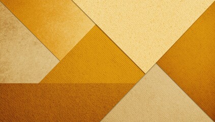 Fototapeta premium Textured yellow and orange paper layers in a geometric arrangement