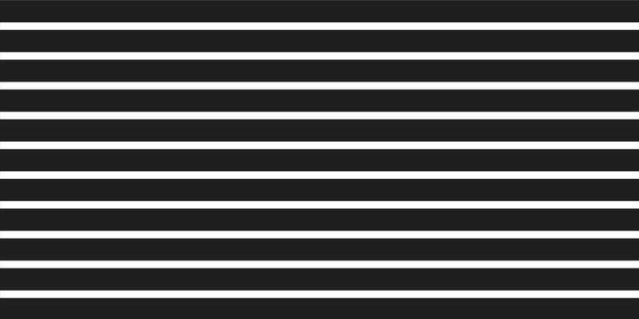 Black and White Horizontal Stripes Seamless Pattern