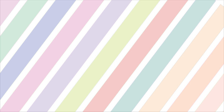 Colorful Pastel Diagonal Stripes Seamless Pattern