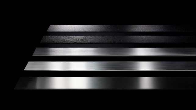 crc. Metal surfaces from rough to mirror polish, reflecting soft light gradient. safety posters, maintenance manuals, designed for industrial assembly lines and welding operations, used by engineers.