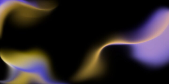 Flowing Abstract Gradient Shapes with Purple and Golden Glow