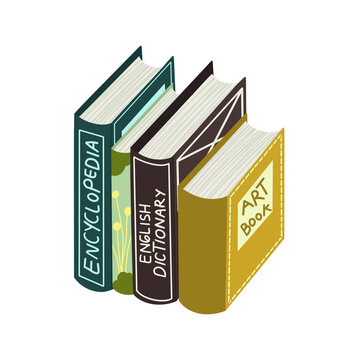Set of Books Illustration Education Concept Flat Design