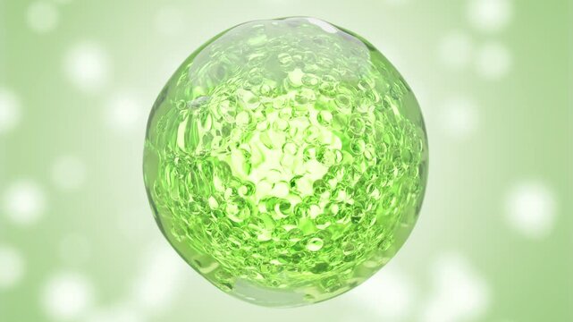 Green Ingredient Molecule Encapsulating Dense Compounds for Cica Skincare Product. 3D rendering