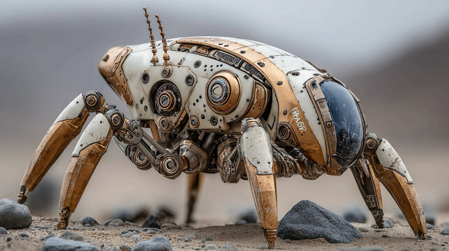 Biomechanical organisms designed for extreme planetary exploration mimic extinct species blending robotics AI and biology to navigate hostile terrain worldwide