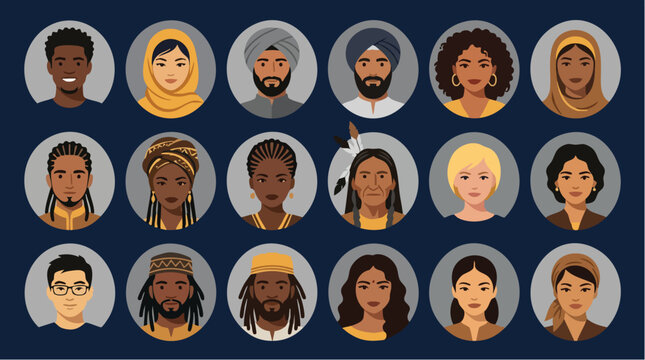 Diverse Group of People Faces 1.