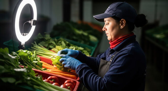 Farmer with Parsnip and Fresh Vegetables